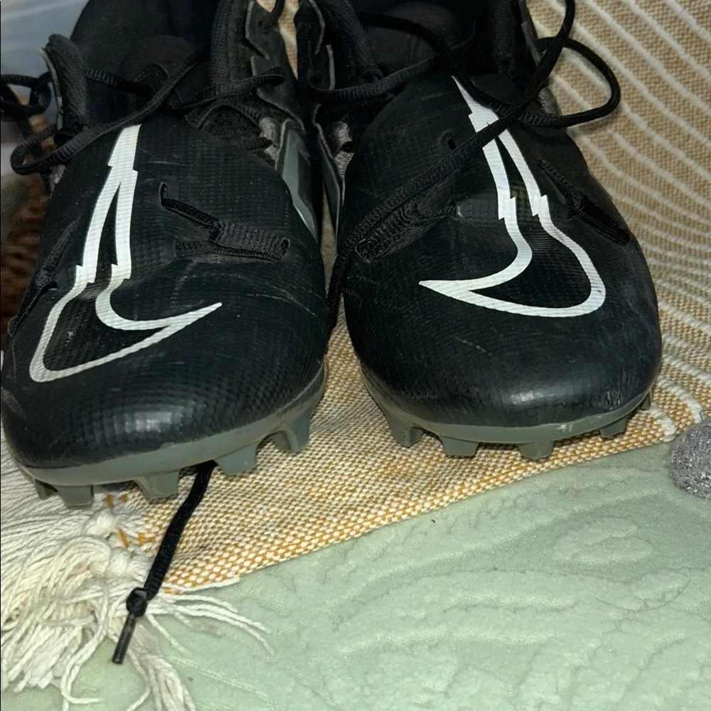 Nike Alpha 3 Menace Black and White Cleats